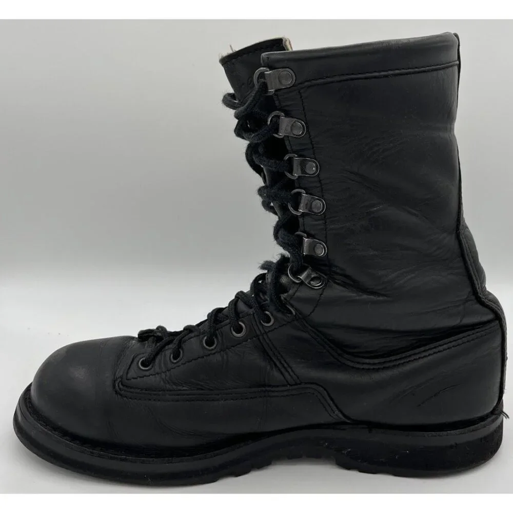 Mens Danner 69110 Fort Lewis USA 10” Black Leather Lace Tactical Boots Size 12D